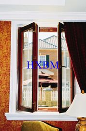 Aluminum Surface Timber Look Aluminium Windows With Good Heat Insulation for Russia market
