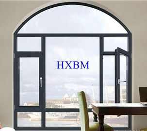 Arch top Wind Resistance Aluminium Casement Window with screen For Both Outdoor And Indoor