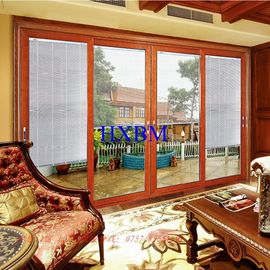 3.0mm Aluminum Profile Aluminum Sliding Patio Doors With 6mm Tempered Clear Glass