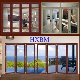 Water Resistant Aluminium Doors With Wooden Finish With Wide Openings