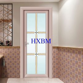 Damp Proof Aluminum Interior Doors With Double Tempered Clear / Frosted Glass