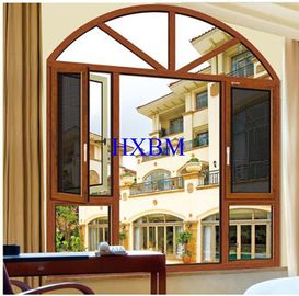 High end Composite Wood clad aluminum casement Windows with Double Glazing for Mexico market