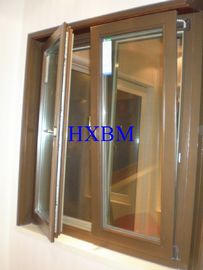 Laminated glass Sound Proof Aluminium Clad Timber Windows 90mm Thickness For Apartments