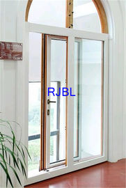 Customized Aluminium Coated Windows , wood Double Glazed Windows With Arch At Top