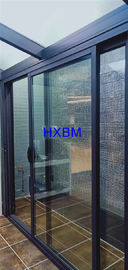 Grey Color Internal Folding Sliding Doors , Double Glazed Aluminium Doors Durable