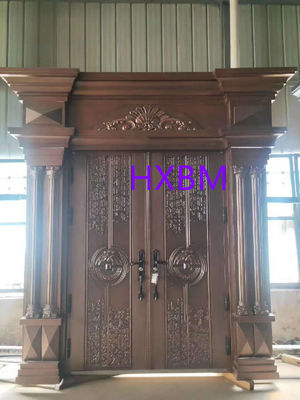 Electrophoretic Painting 100mm Leaf Main Entry Doors For Villa