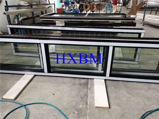 ISO9001 2.0mm Aluminium Frame Glass Window Weatherproof 9A PVDF