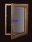 Wind Resistant Wood Aluminum Windows 70mm Depth Red Oak
