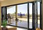 Energy Efficient Large Opening Double Glazed Aluminium Folding Doors For Villas For Saudi Arab Market