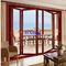 Firm Structure Aluminium Doors With Wooden Finish For Unobstructed Views