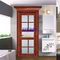 Luxury Home Decor Aluminium Clad Wooden Doors With doube glass Good Air Tightness
