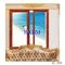 Toughened Glass Wooden French Windows And Doors German hardware Strong Temperature Resistance