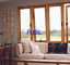 Energy Saving Wood Clad Aluminum Casement Windows Easy to install With Thermal Break for Southeast Asia market