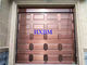 Wood color Aluminum Panels EPDM Gasket Aluminium Garage Doors 550mm Width