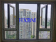 EPDM Aluminium Casement Windows Double Glazed 12A Glass Damp Proof